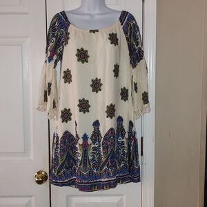Entro  boho bohemian  dress Sz L